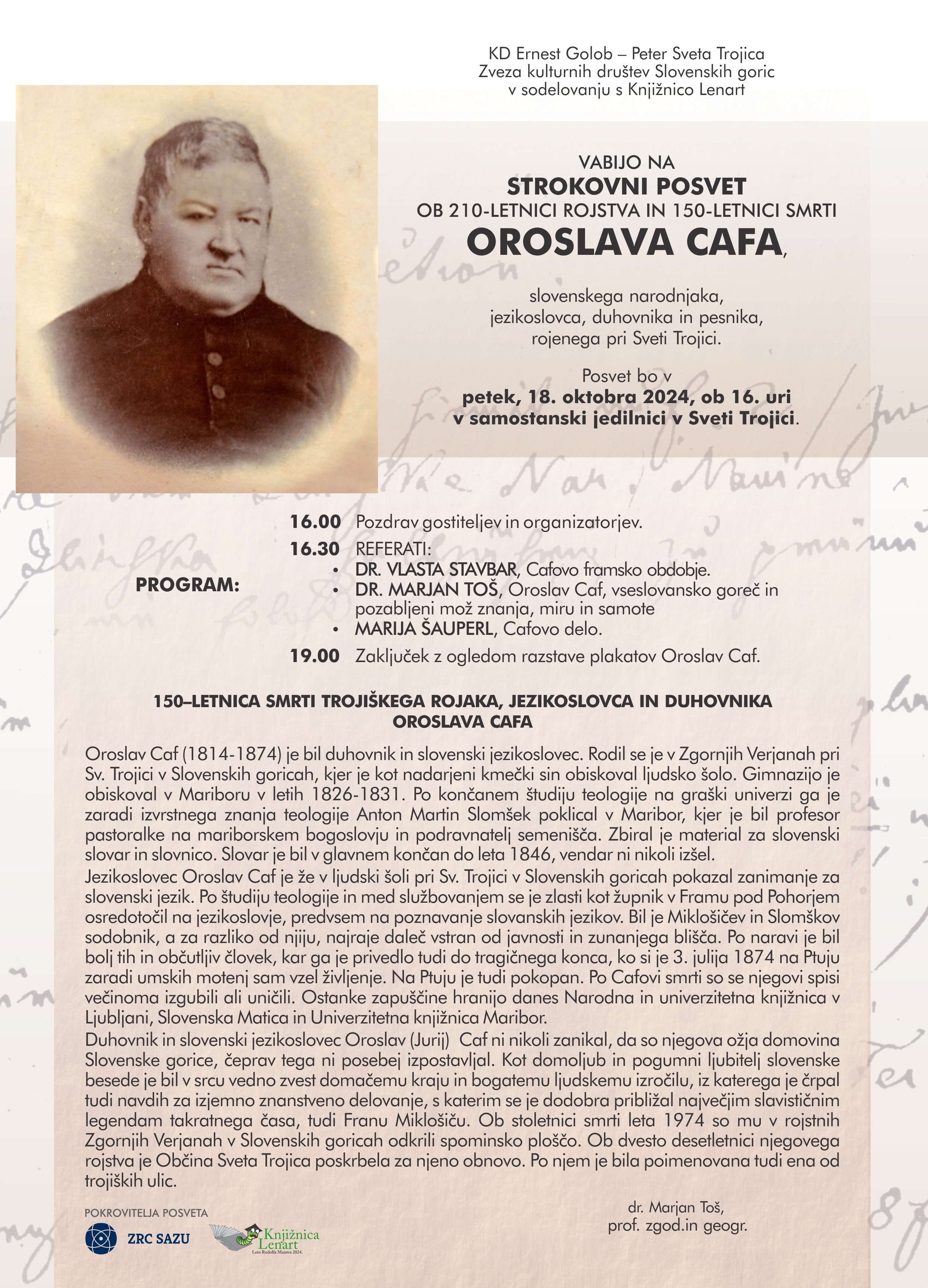 Oroslav Caf STROKOVNI POSVET 2024 WEB VABILO 2