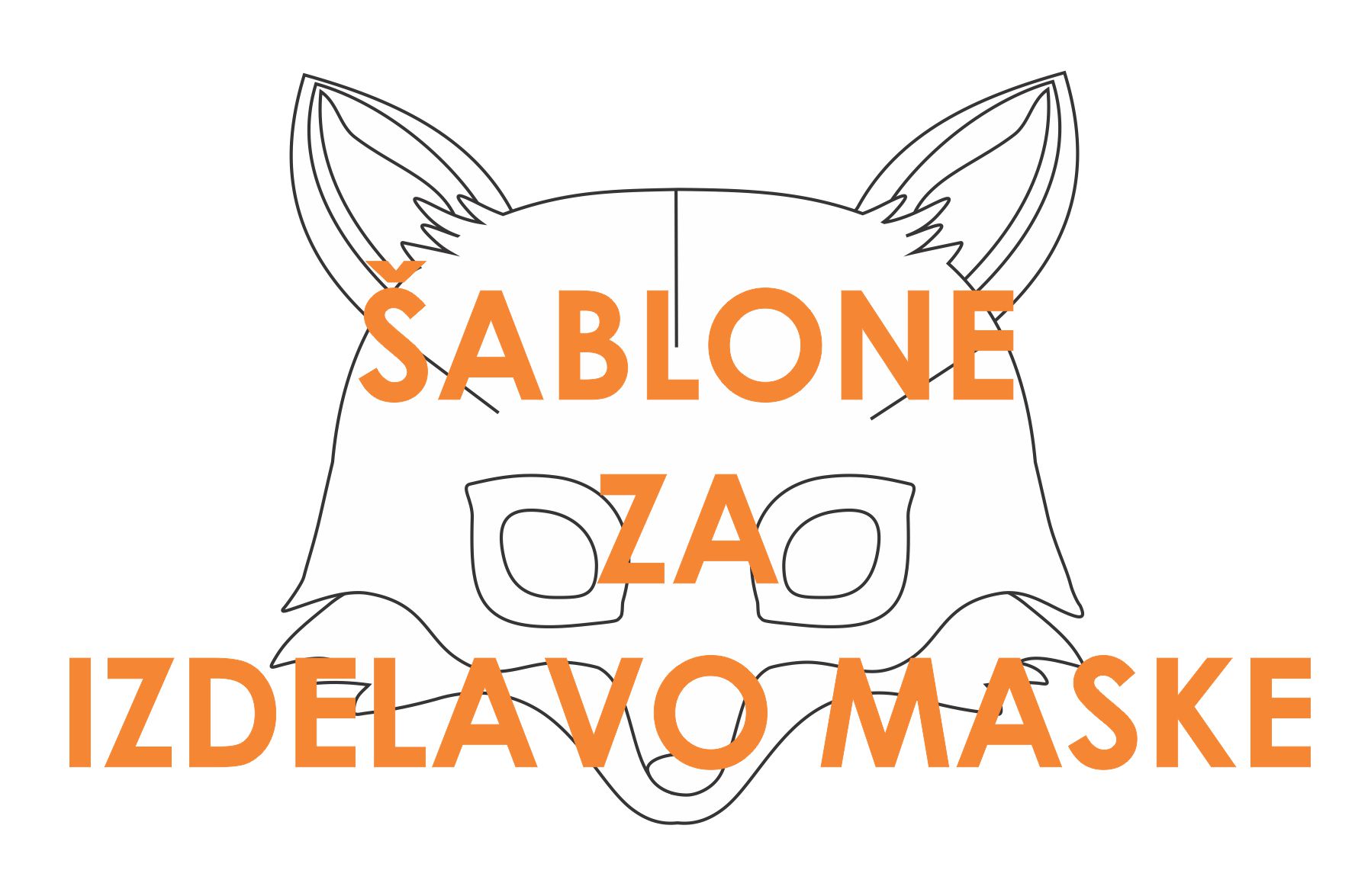Pustna maska LISIČKA ŠABLONE