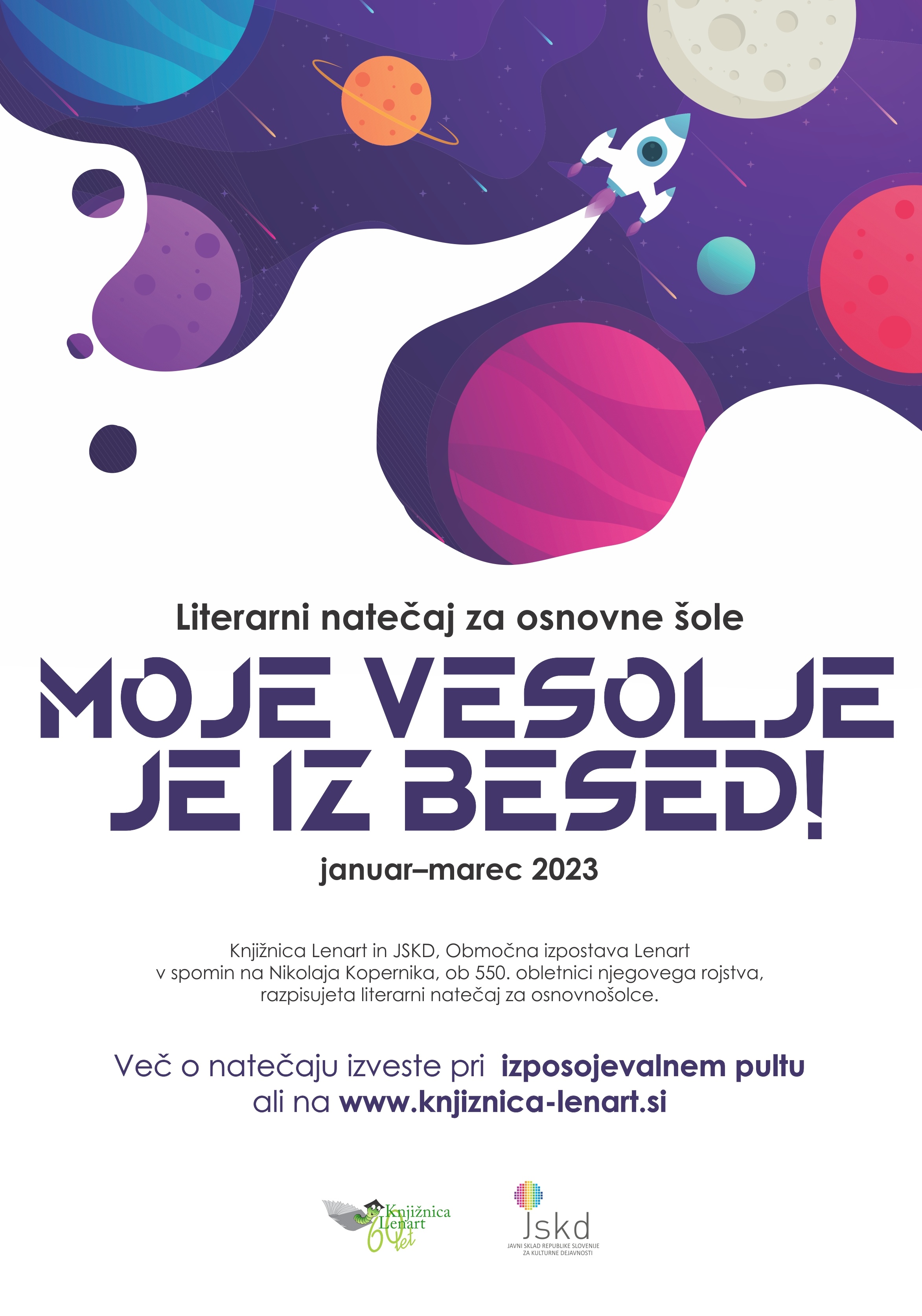 Literarni natečaj Moje vesolje je iz besed PLAKAT
