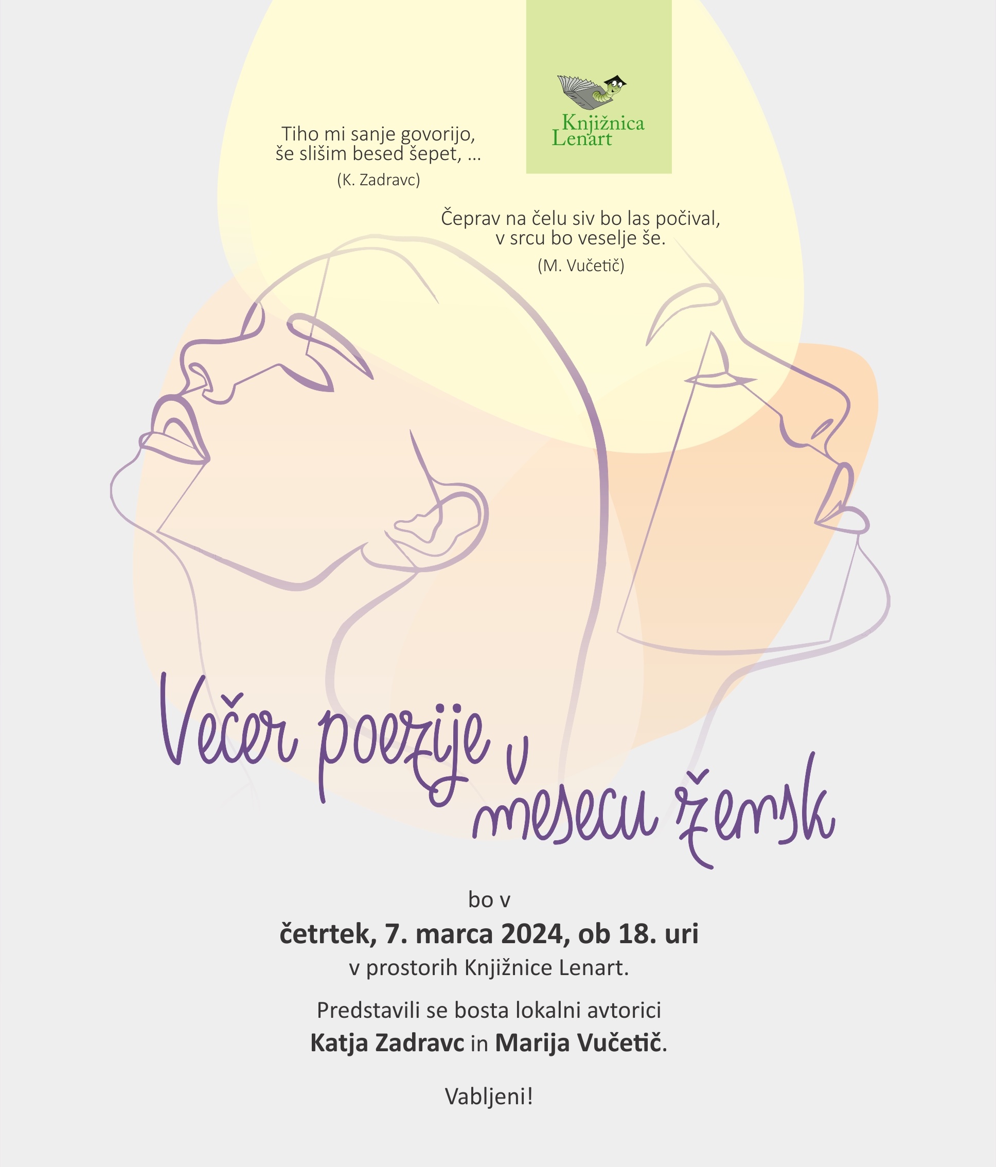 Večer poezije v mesecu žensk